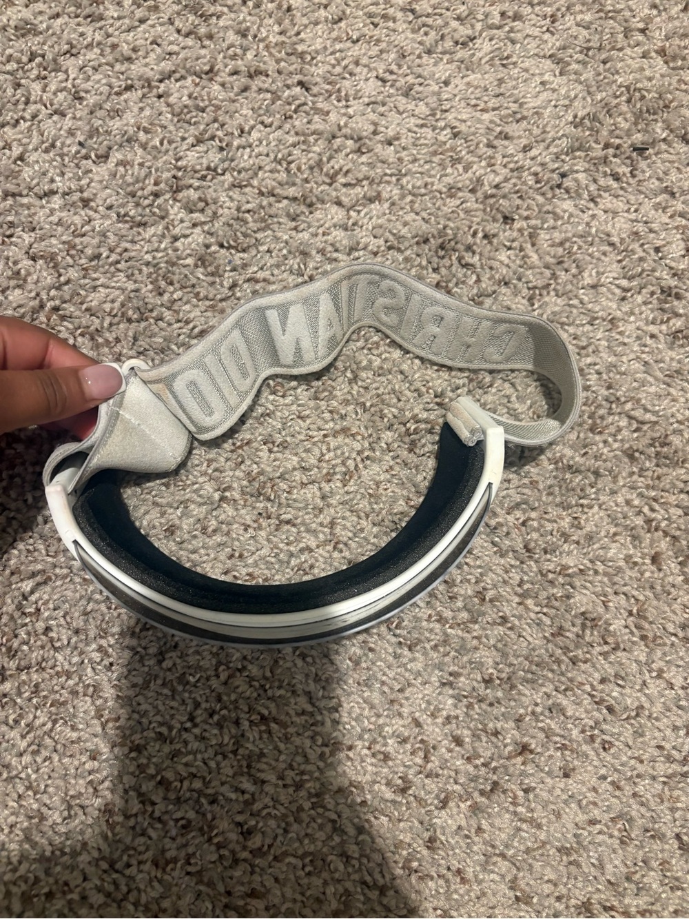 Dior Cream Elastic Logo Visor Headband